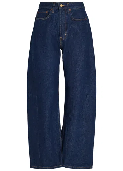 Bsides Slim Lasso Structured Barrel-leg Jeans In Purple