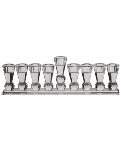 Bt Shalom Basic Crystal Menorah In Clear