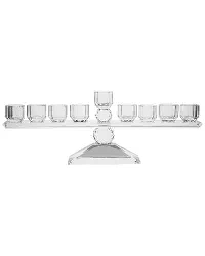 Bt Shalom Crystal Menorah In Clear