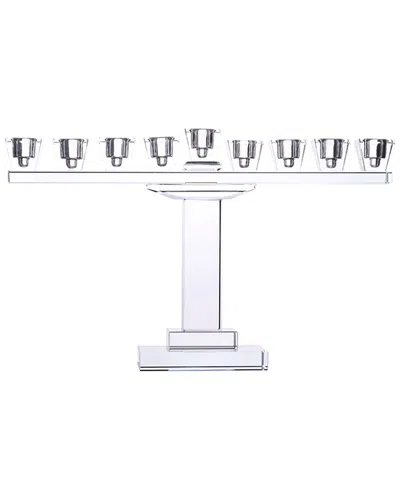 Bt Shalom Crystal Menorah On Stand In Clear