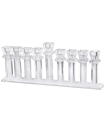 BT SHALOM BT SHALOM CRYSTAL MENORAH WITH INNER GEMSTONES