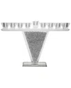 Bt Shalom Crystal Menorah With Silver Inner Stones