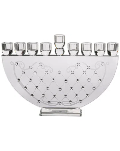 Bt Shalom Exquisite Crystal Menorah In Clear