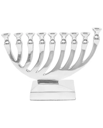 Bt Shalom Metal Candle Menorah Polished In Metallic