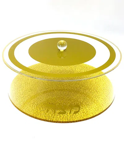 Bt Shalom Noble Gift Lucite Passover Matzah Box Gold Floral Design
