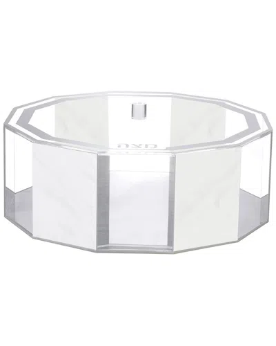 Bt Shalom Noble Gift White Marble And Clear Lucite Hexagonal Passover Matzah Box Hexagon