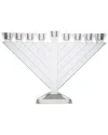 Bt Shalom Triangular Crystal Menorah In Clear