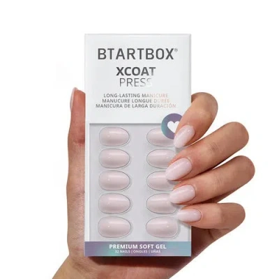 Btartboxnails Press-on Nails Set Short Almond In White