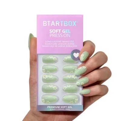 Btartboxnails Press-on Nails Set Short Almond In Green