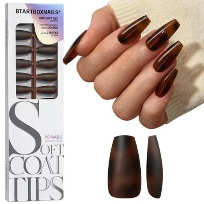 Btartboxnails Soft Gel Nail Tips Softcoattips Tortoiseshell Collection In Brown