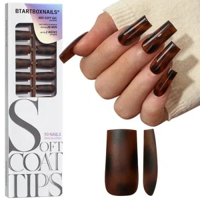 Btartboxnails Soft Gel Nail Tips Softcoattips Tortoiseshell Collection In Brown