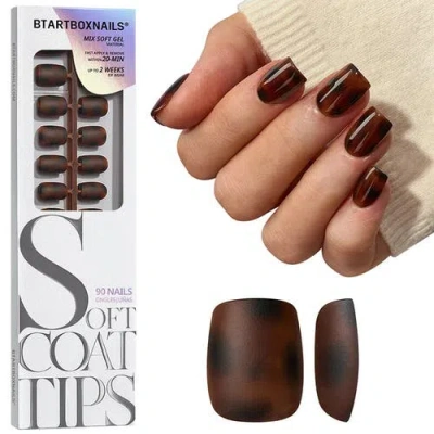 Btartboxnails Soft Gel Nail Tips Softcoattips Tortoiseshell Collection In Brown