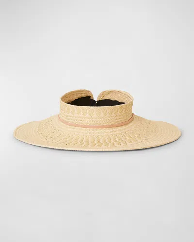 Btb Los Angeles Ani Straw Visor In Petal