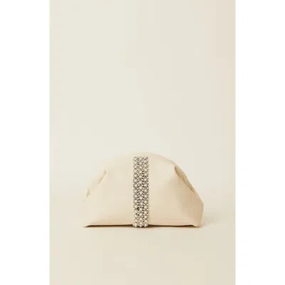 Btb Los Angeles Aurora Clutch In Cream