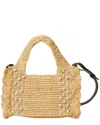 Btb Los Angeles Bardo Crystal Mini Straw Tote In Brown