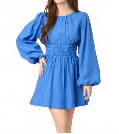Btb Los Angeles Becca Long Sleeve Dress In Cobalt In Blue