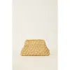 Btb Los Angeles Briar Pearl Clutch In Natural