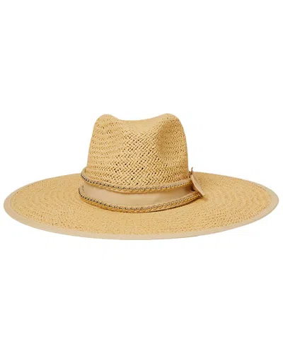 Btb Los Angeles Cassie Studded Rope Straw Hat In Beige