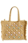 Btb Los Angeles Cheri Straw Tote