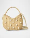 Btb Los Angeles Chloe Mini Pearly Rattan Top-handle Bag