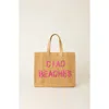 Btb Los Angeles Ciao Beaches Tote In Sand Fuchsia