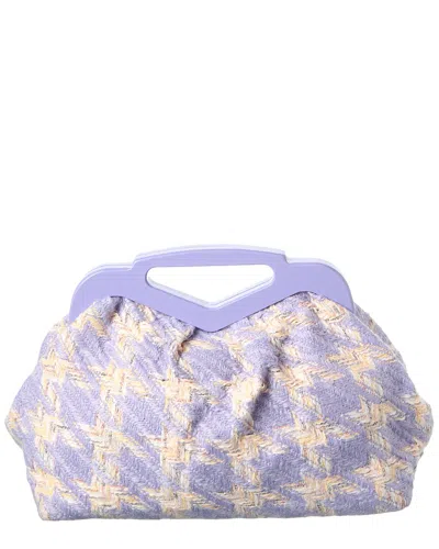 Btb Los Angeles Colette Twill Clutch In Purple