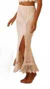 Btb Los Angeles Cordelia Lace Skirt In Petal In Neutral