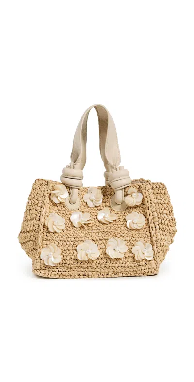 Btb Los Angeles Dottie Mini Tote Bag Natural In Brown