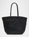 Btb Los Angeles Easton Small Woven Leather Tote Bag In Esspreso