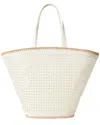 Btb Los Angeles Ellie Straw Tote In White