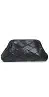 Btb Los Angeles Gigi Leather Clutch Black In Black