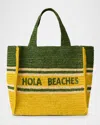 Btb Los Angeles Hola Beaches Straw Boxy Tote Bag