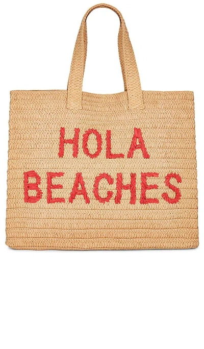 Btb Los Angeles Hola Beaches Tote In Tan