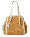 Btb Los Angeles Irina Straw Satchel In White