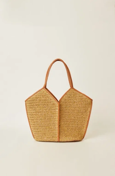 Btb Los Angeles Jenson Metallic Tote In Gold