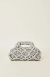 Btb Los Angeles Kai Lurex Clutch In Silver