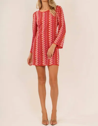 Btb Los Angeles Lagos Mini Dress In Red Multi