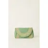 Btb Los Angeles Lily Clutch In Mint Natural