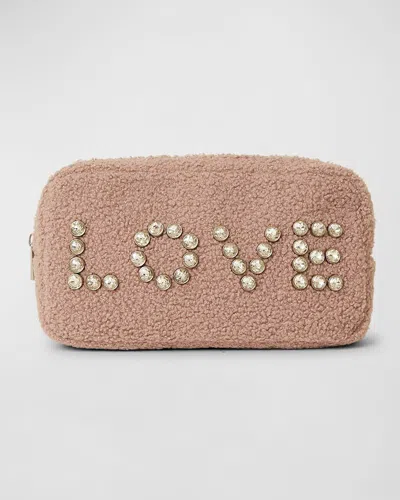 Btb Los Angeles Love Crystal Small Cosmetic Bag In Lilac