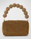 Btb Los Angeles Marbella Crystal Clutch In Amber