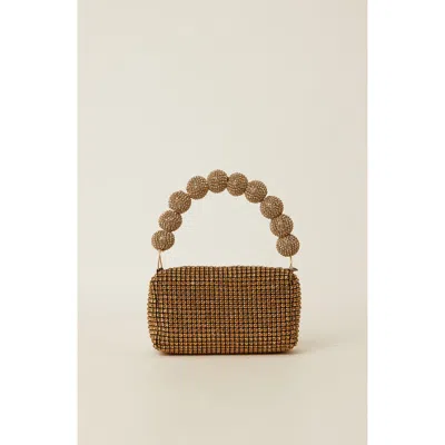 Btb Los Angeles Marbella Crystal Clutch In Amber