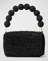 Btb Los Angeles Marbella Crystal Clutch In Black