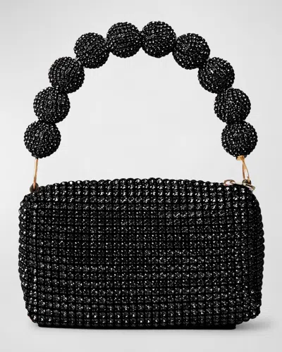 Btb Los Angeles Marbella Crystal Clutch In Black