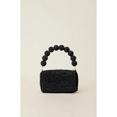 Btb Los Angeles Marbella Crystal Clutch In Black