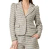 Btb Los Angeles Marilou Tweed Blazer In Blue Pink Multi In Multi