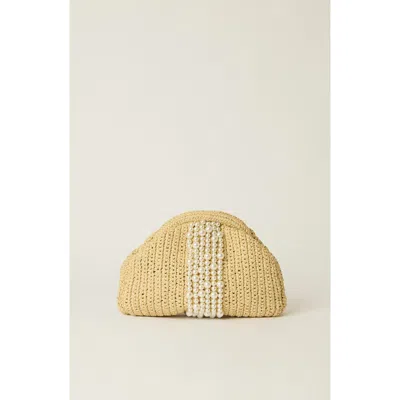 Btb Los Angeles Mimosa Clutch In White Natural