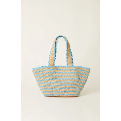 Btb Los Angeles Odesa Striped Tote In Orange