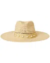 Btb Los Angeles Ollie Pearly Straw Fedora In Brown