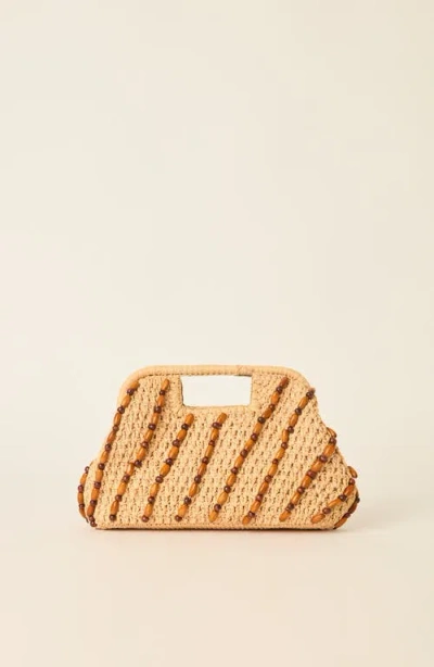 Btb Los Angeles Paisley Clutch In Brown