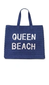 Btb Los Angeles Queen Beach Tote Â€“ Æμ·è“�åº•ç¢žèš±. Å°ºç � All. In Blue